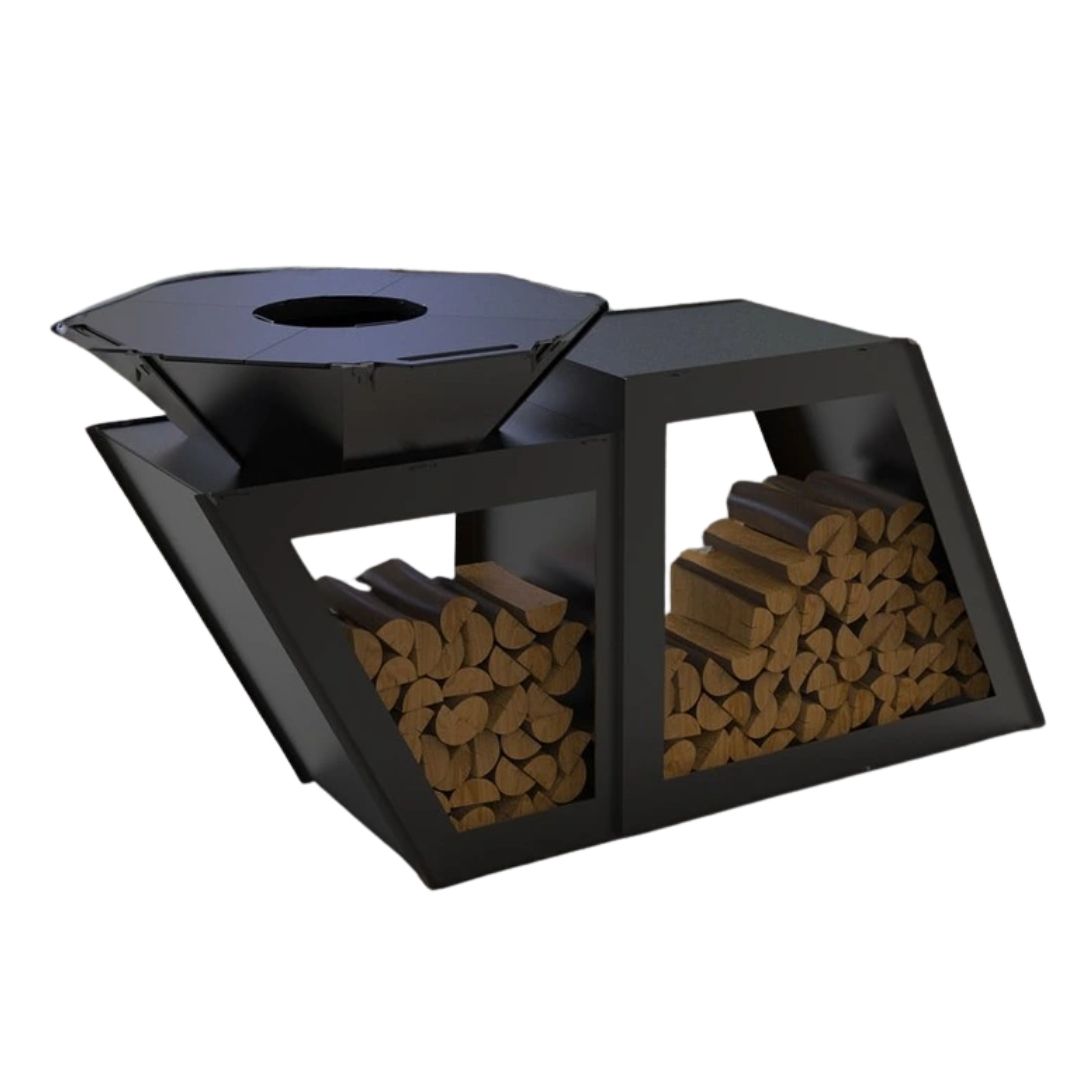 Мангал-гриль Carino Delux разборной с грилем 1980х960х1005 мм, металл 3 мм без покрытия