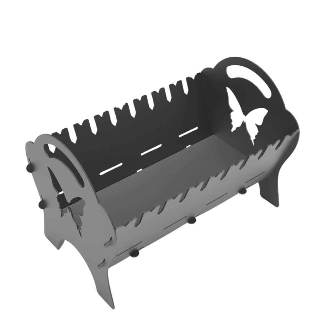 Мангал-гриль Carino Spark Бабочка разборной 500х330х350 мм, металл 3мм без покрытия