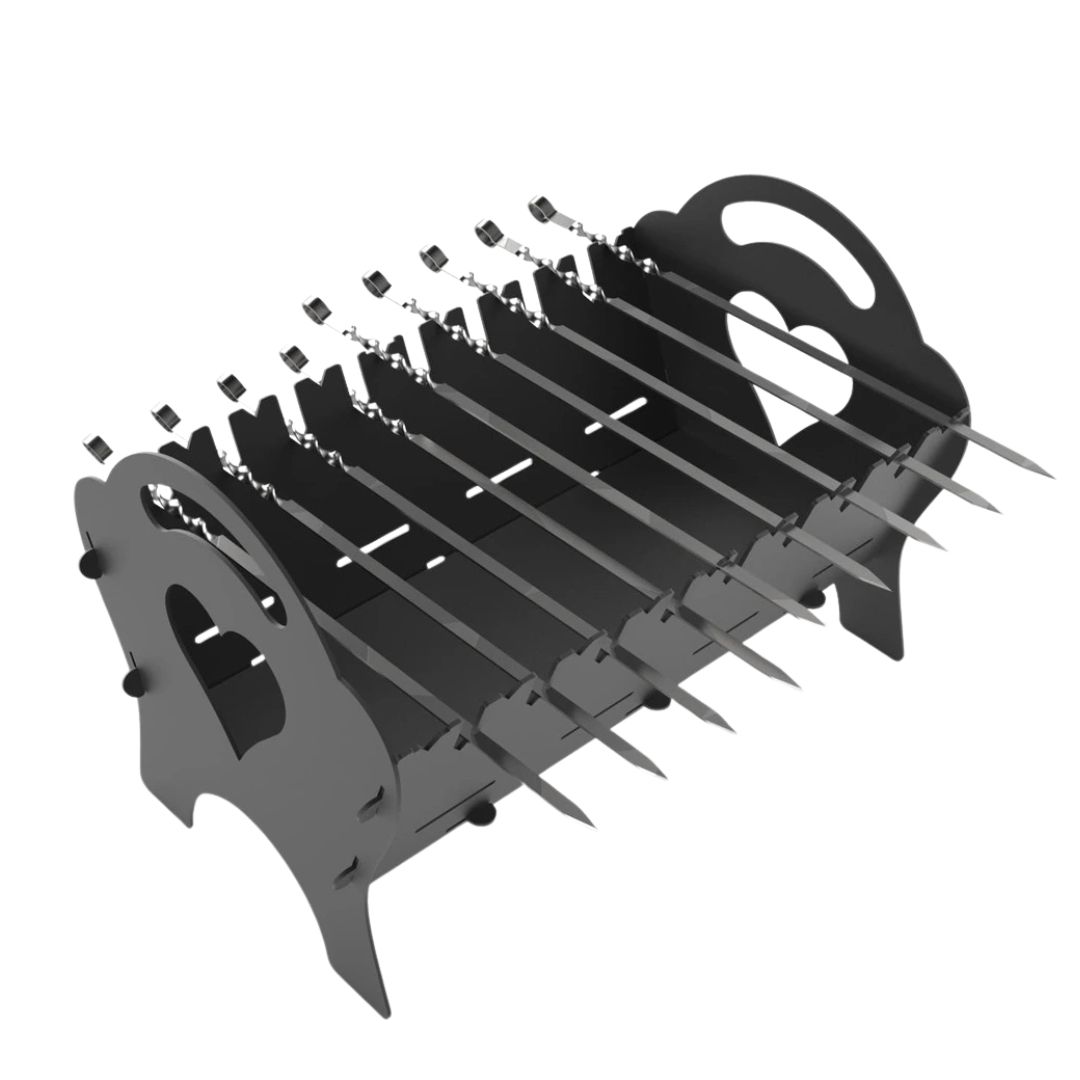 Мангал-гриль Carino Spark Сердце разборной 500х330х350 мм, металл 3 мм без покрытия