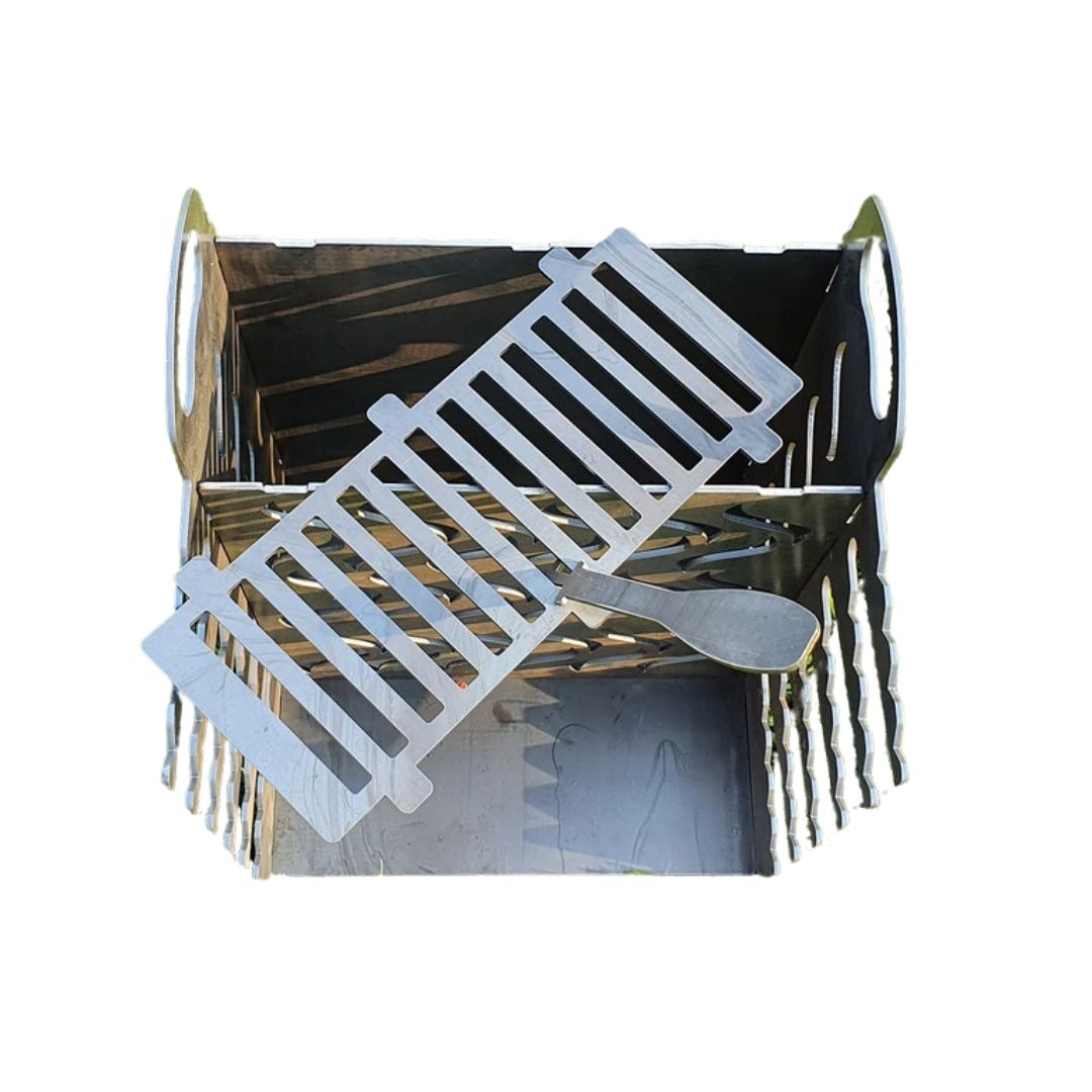 Мангал-гриль Carino вертикальный Эко односторонний разборной 385х358х513 мм, металл 3 мм без покрытия