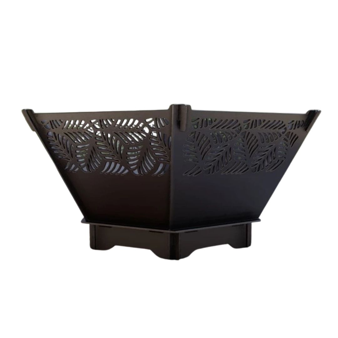 Чаша для костра Carino шестигранная разборная V2 с решеткой гриль 760х707х333 мм, металл 3 мм без покрытия