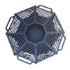 Чаша для костра Carino восмингранная разборная V5 с решеткой гриль 1040х1040х300 г, металл 3 мм без покрытия