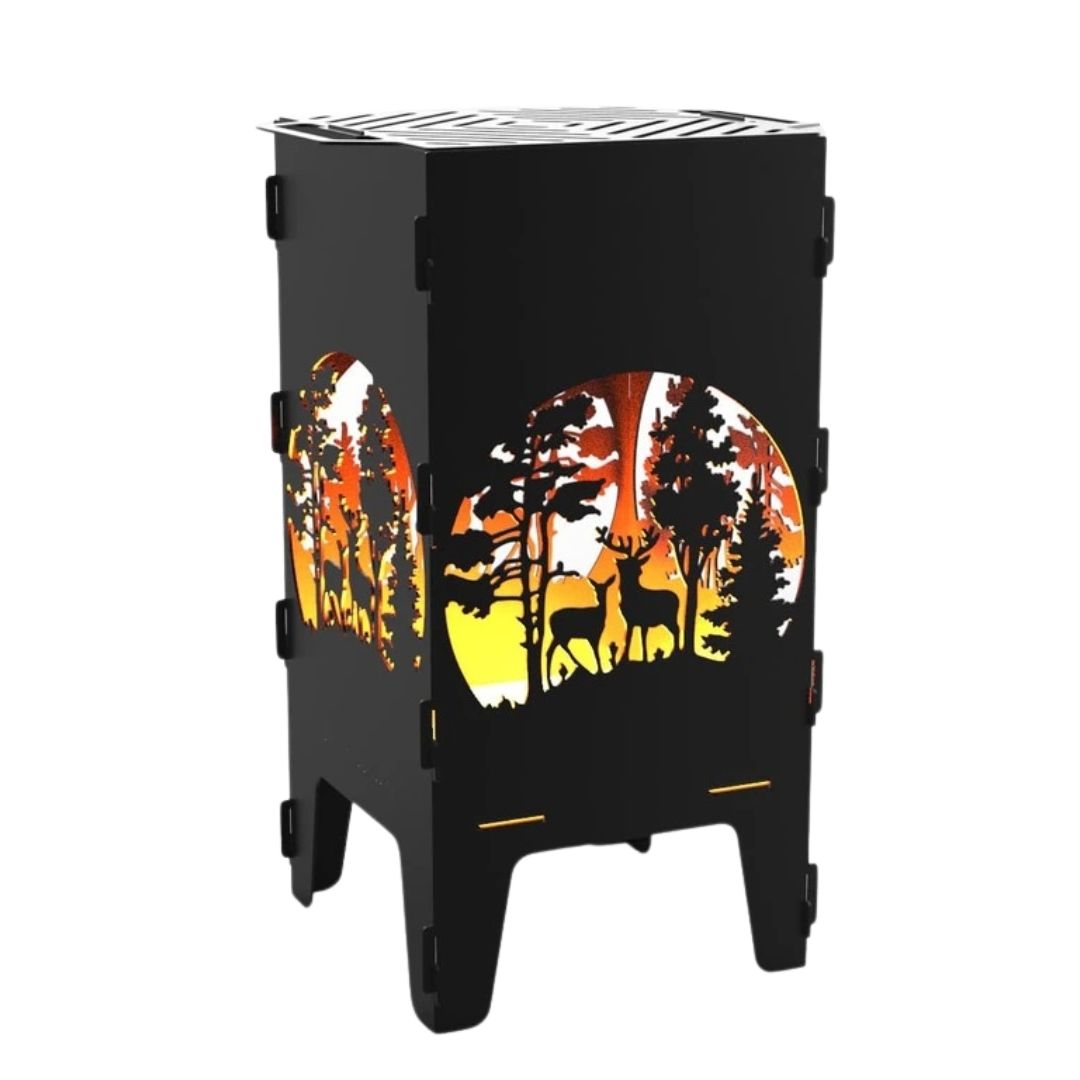 Мангал-барбекю Carino Лес разборной 470х380х753 мм, металл 3 мм без покрытия