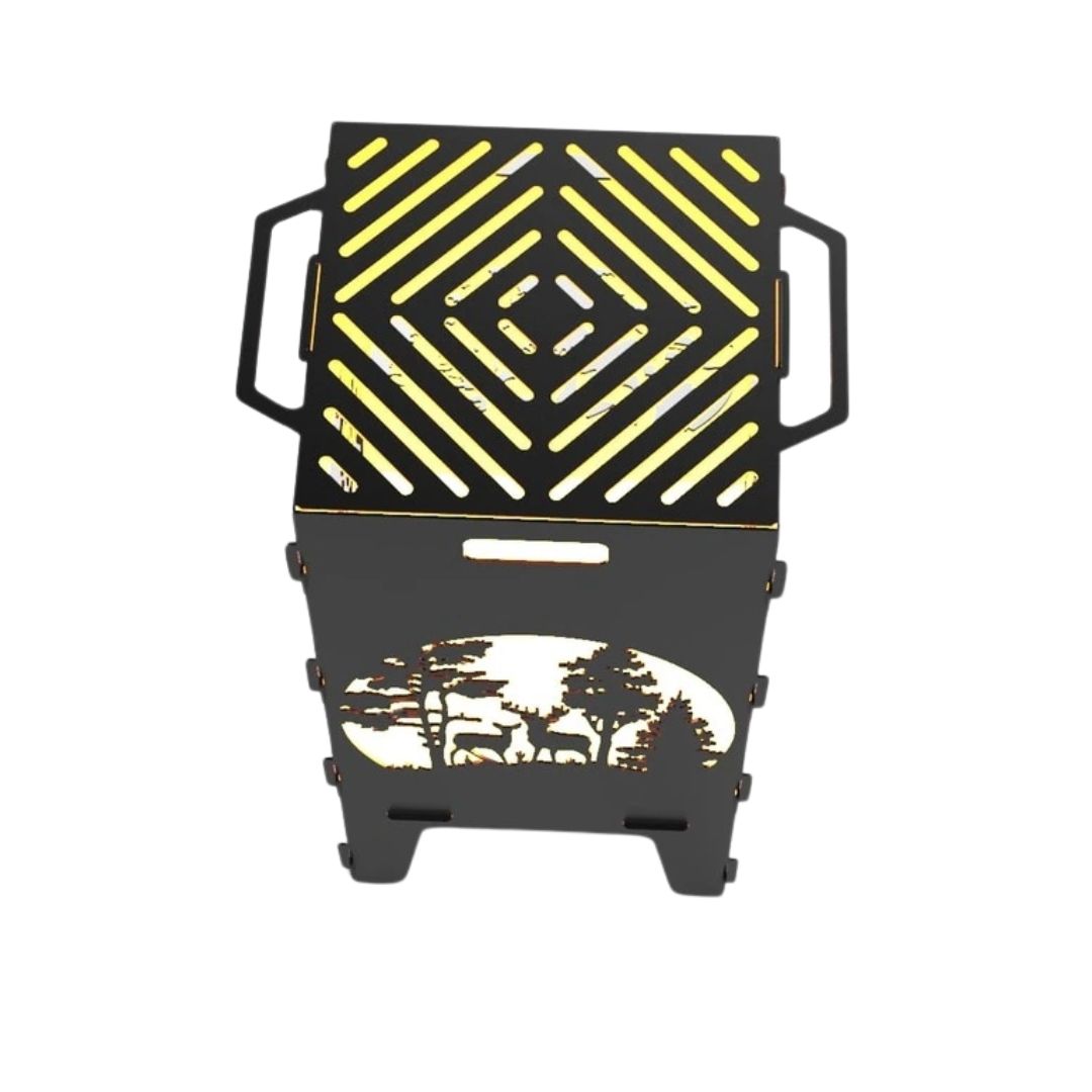 Мангал-барбекю Carino Лес разборной 470х380х753 мм, металл 3 мм без покрытия