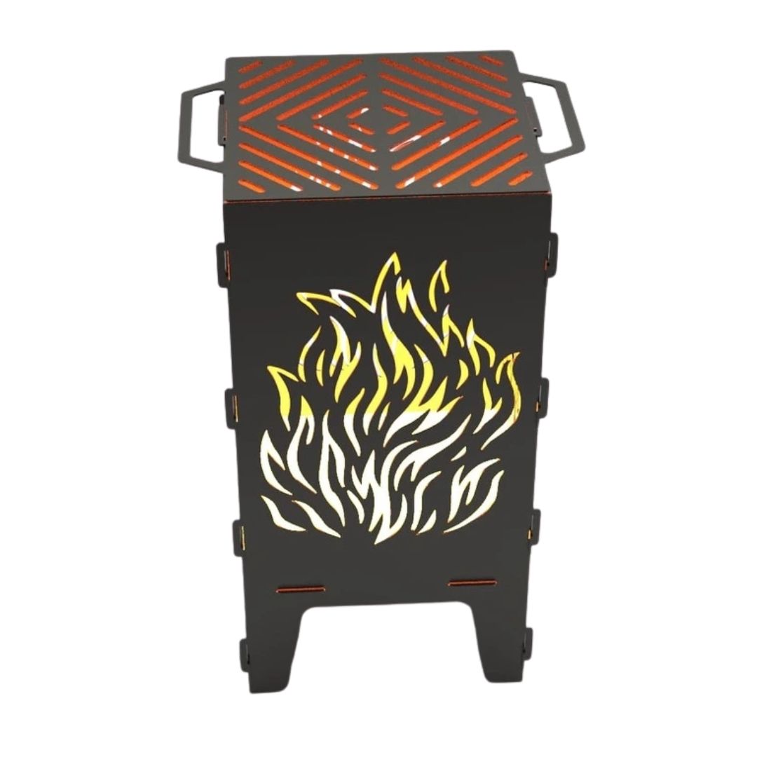 Мангал-барбекю Carino Огонь разборной 470х380х753 мм, металл 3 мм без покрытия