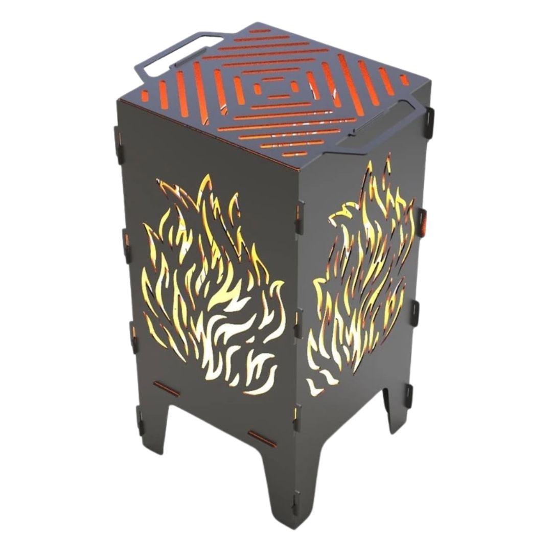 Мангал-барбекю Carino Огонь разборной 470х380х753 мм, металл 3 мм без покрытия