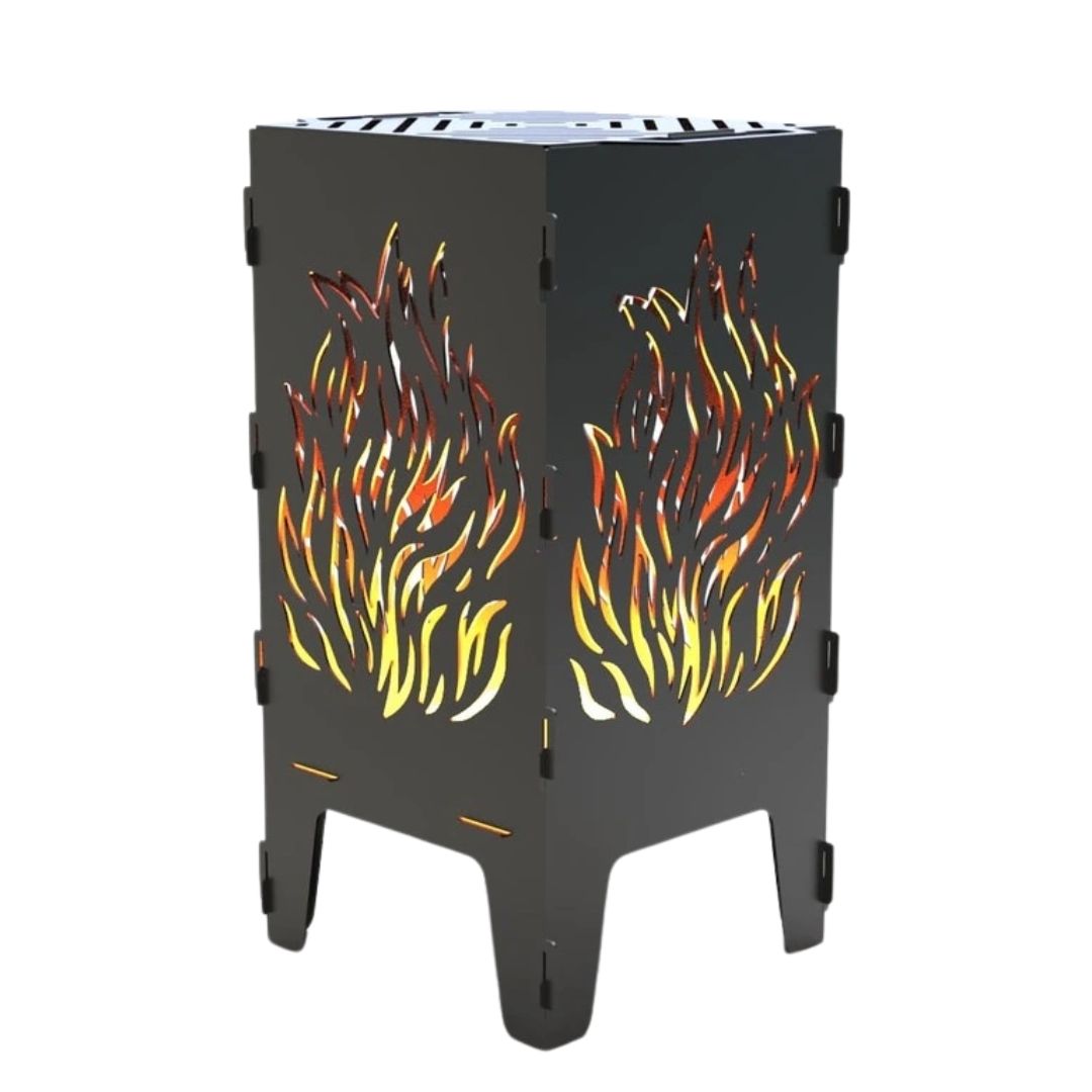 Мангал-барбекю Carino Огонь разборной 470х380х753 мм, металл 3 мм без покрытия