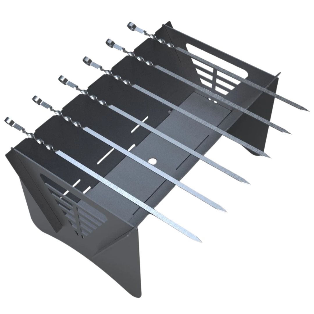 Мангал-гриль Carino Mix разборной 540х445х277 мм, металл 3 мм