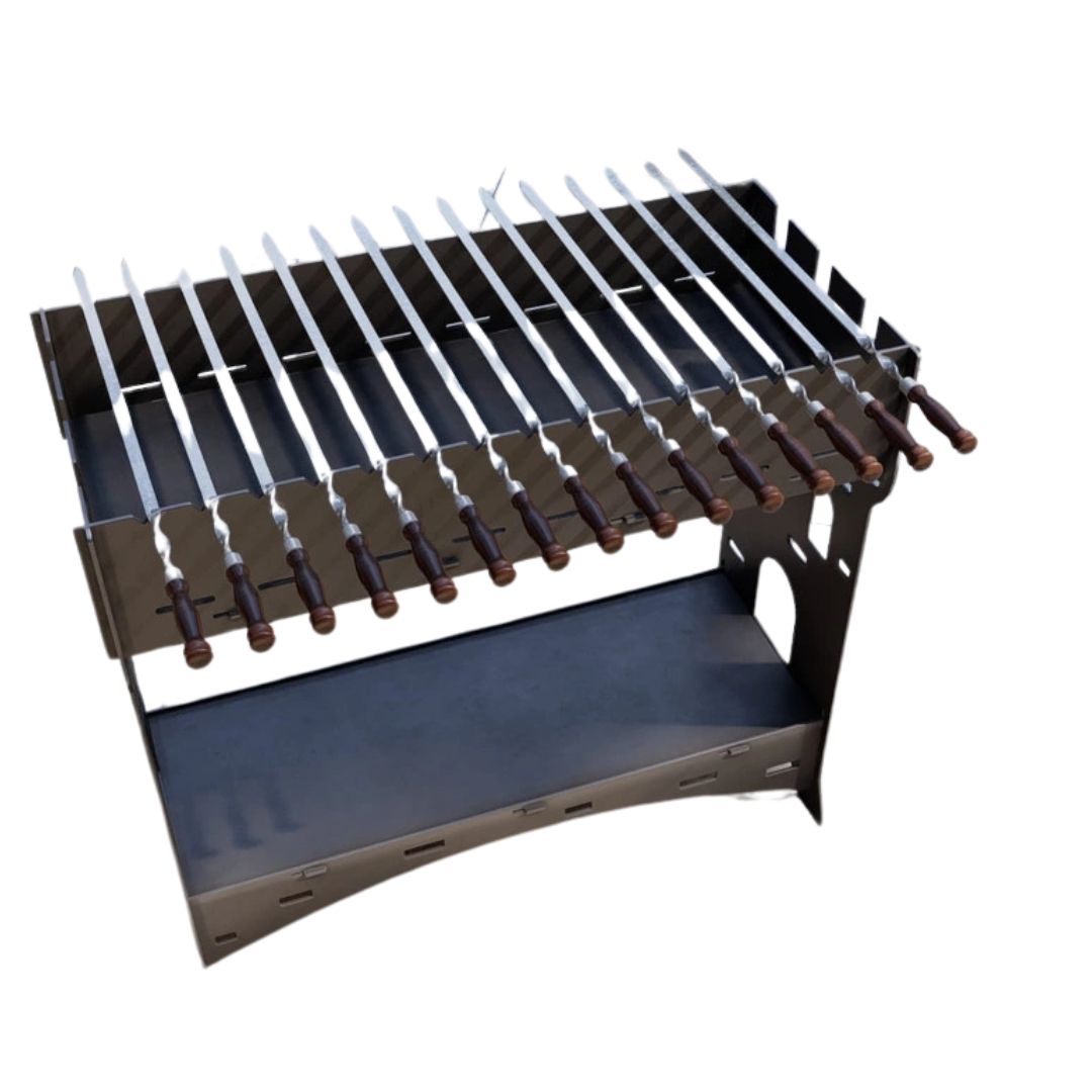 Мангал Carino Башня для шашлыка разборной 965х456х889 мм, металл 3 мм без покрытия