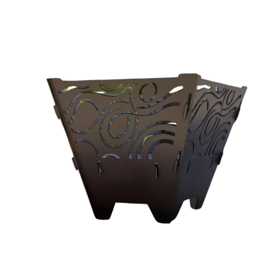 Чаша для очага Carino пятигранная разборная V6 с решеткой гриль 802х787х480 мм, металл 3 мм без покрытия