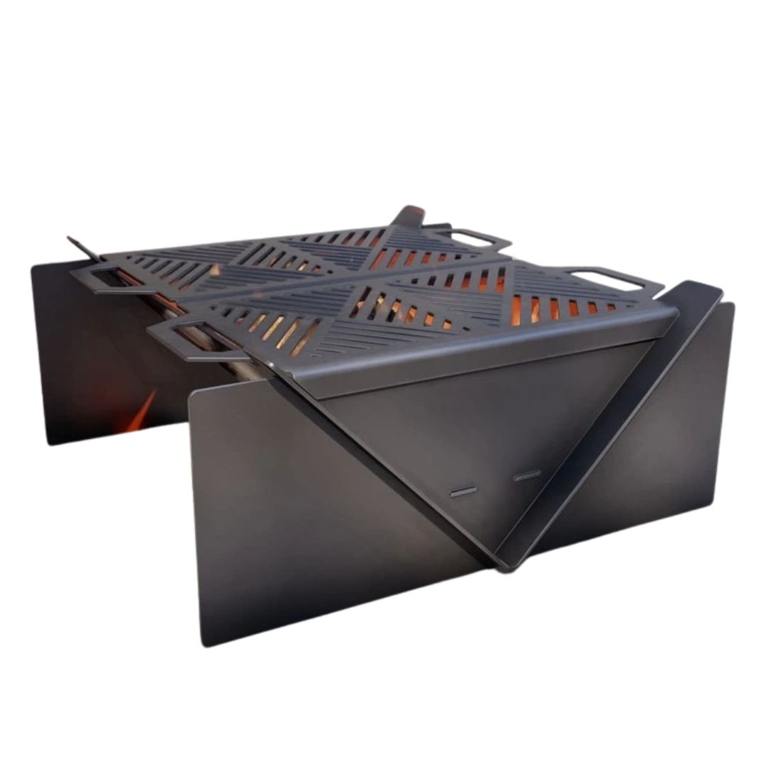 Чаша для костра Carino квадратная 800 мм разборная 800х800х345 мм, металл 3 мм без покрытия