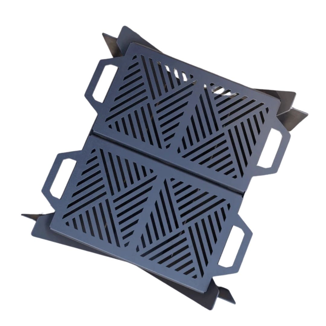 Чаша для костра Carino квадратная 800 мм разборная 800х800х345 мм, металл 3 мм без покрытия