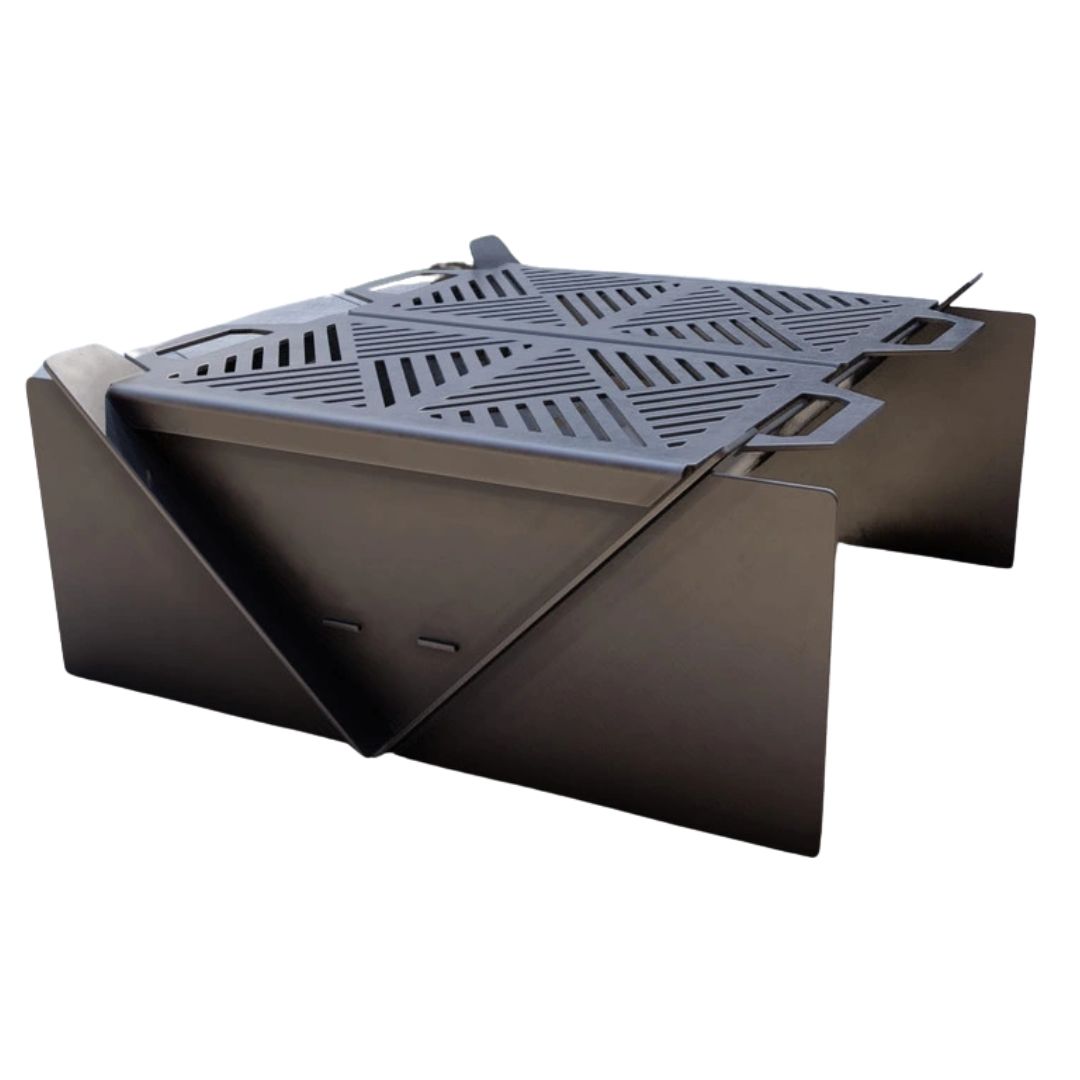 Чаша для костра Carino квадратная 800 мм разборная 800х800х345 мм, металл 3 мм без покрытия