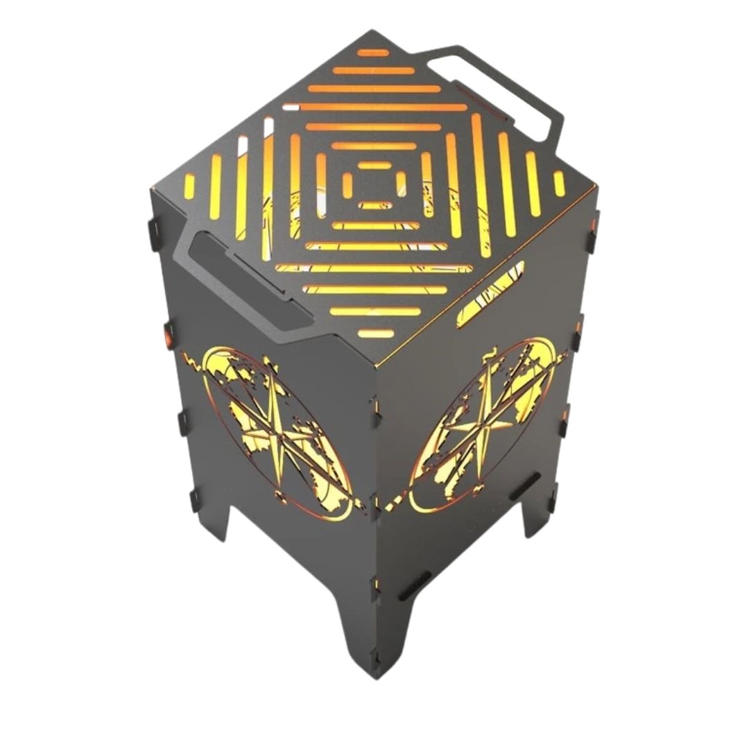 Мангал-барбекю Carino Компас разборной 470х380х753 мм, металл 3 мм без покрытия