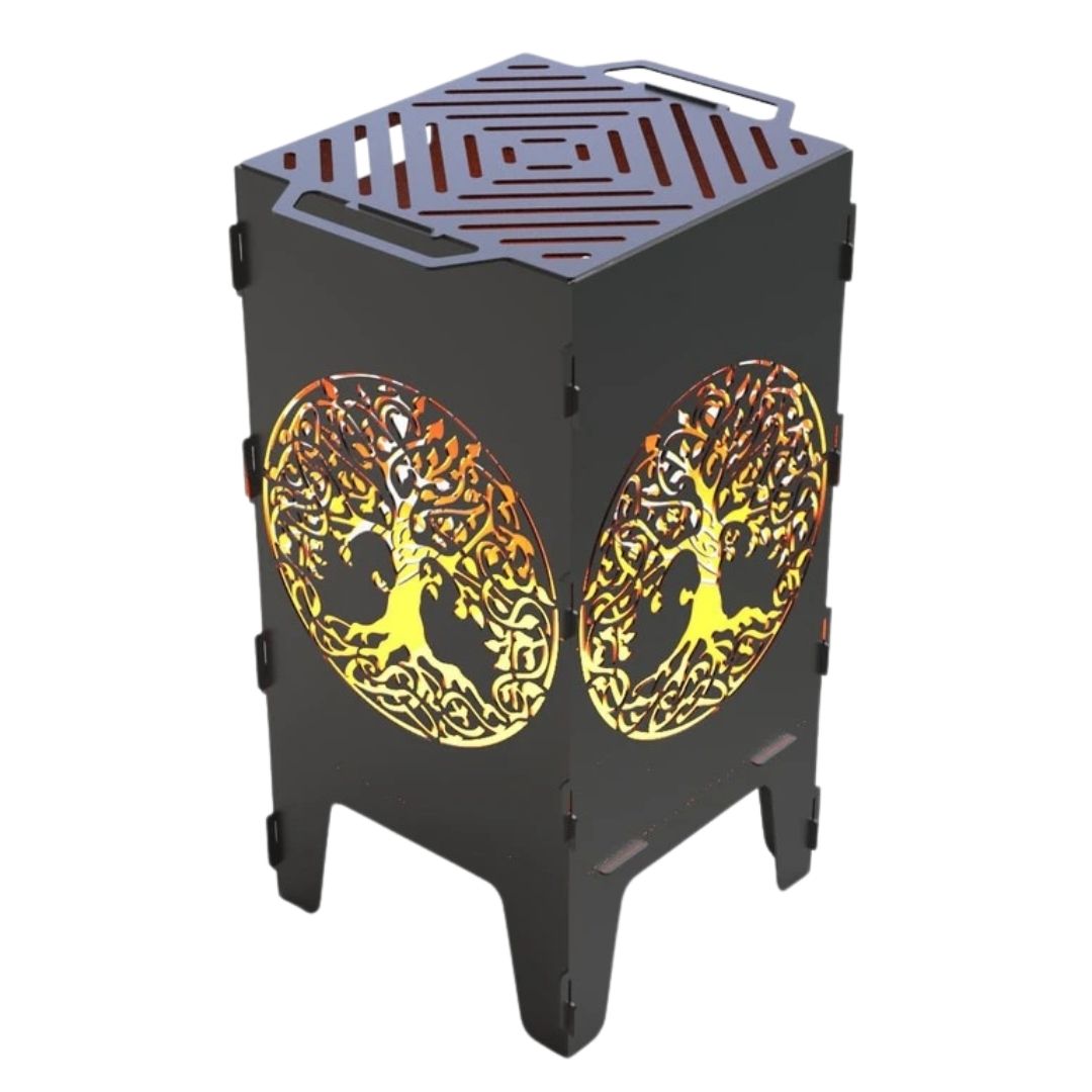 Мангал-барбекю Carino Дерево жизни разборной 470х380х753 мм, металл 3 мм без покрытия