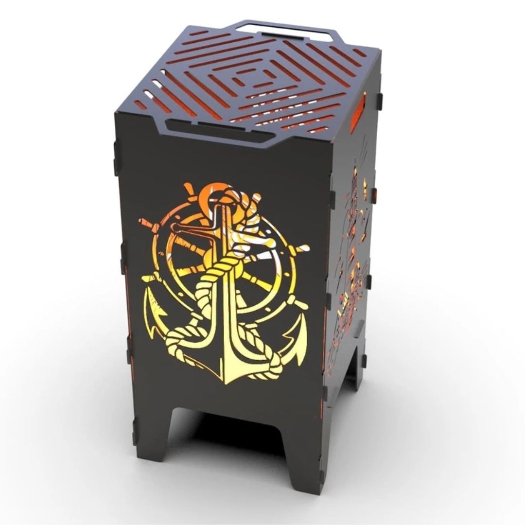 Мангал-барбекю Carino Маяк и Якорь разборной 470х380х753 мм, металл 3 мм без покрытия