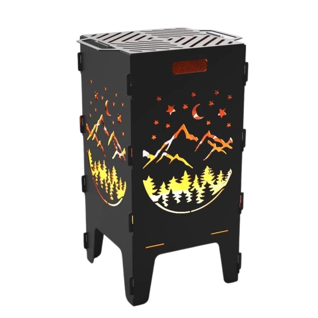 Мангал-барбекю Carino Горы разборной 470х380х753 мм, металл 3 мм без покрытия