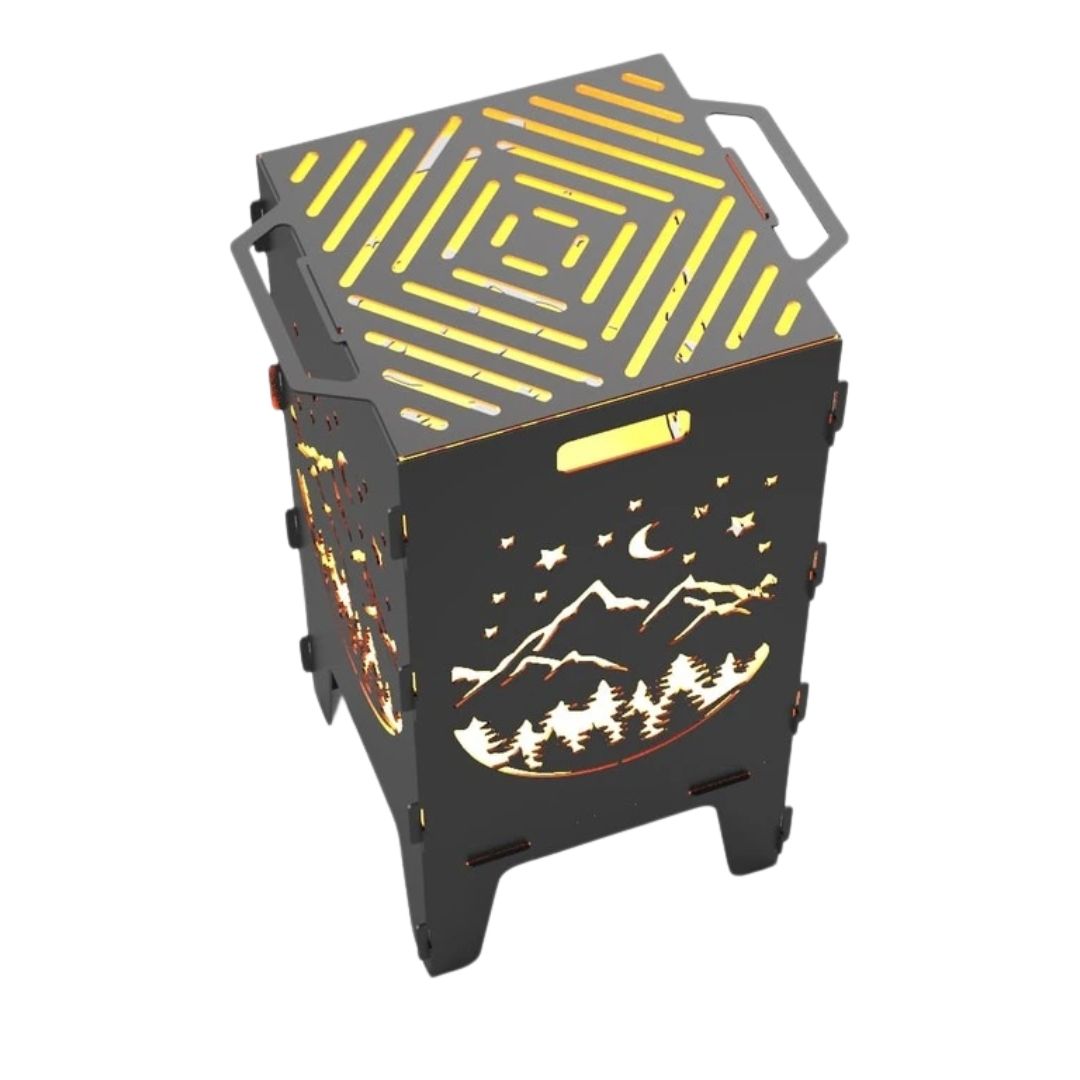 Мангал-барбекю Carino Горы разборной 470х380х753 мм, металл 3 мм без покрытия