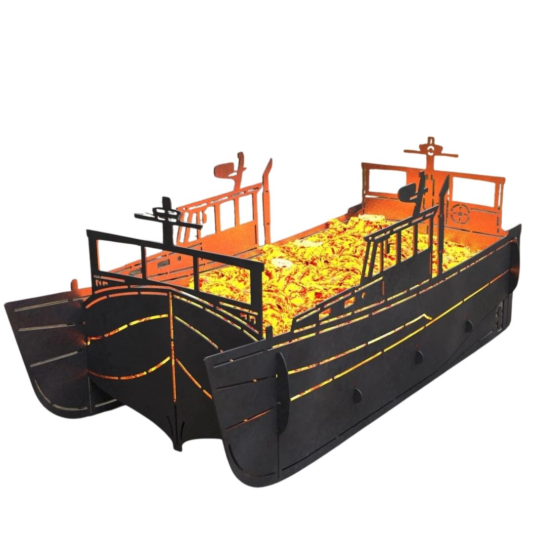 Мангал-гриль Carino Лодка разборная 999х388х397 мм, металл 3 мм без покрытия