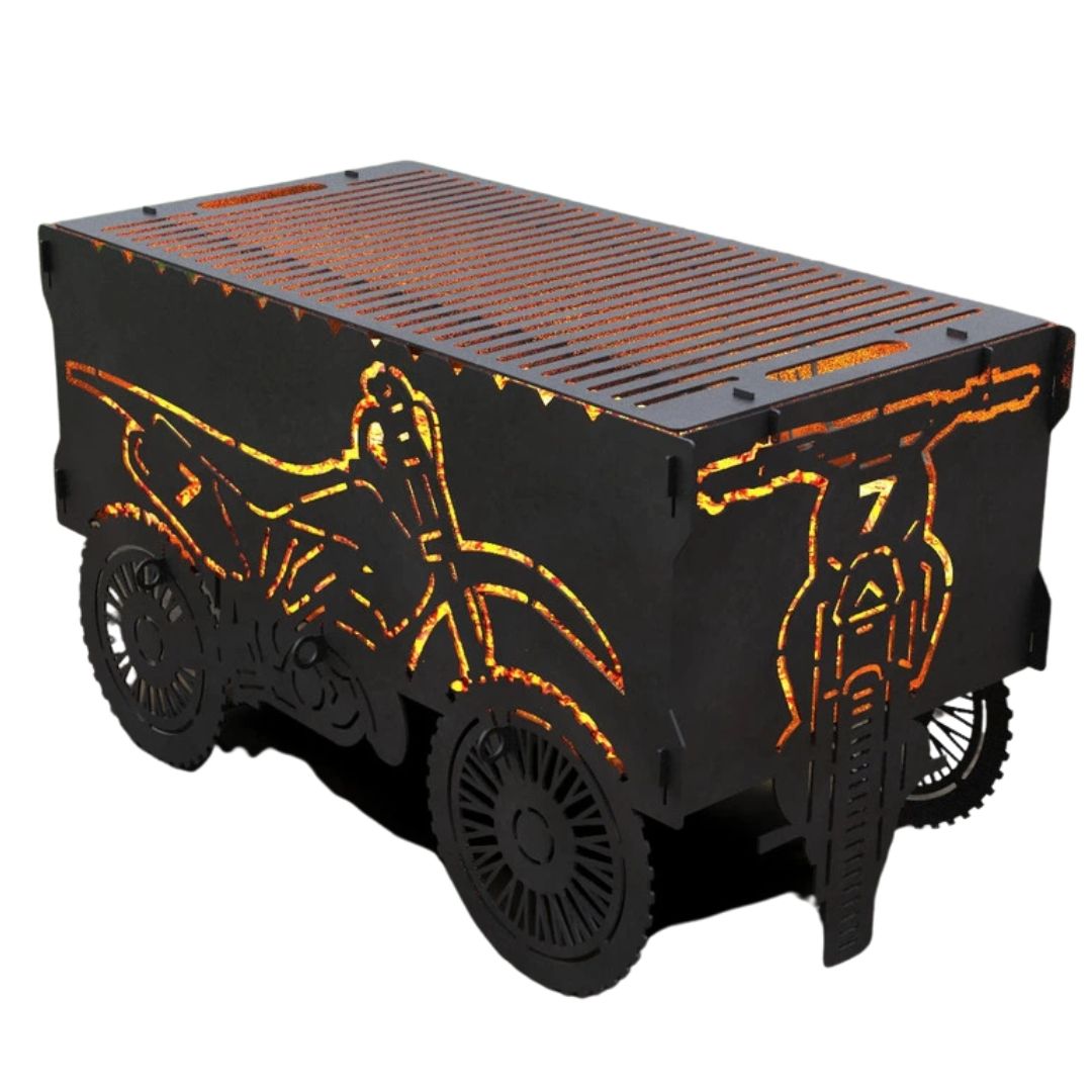 Мангал-гриль Carino Внедорожный мотоцикл разборной 855х436х509 мм, металл 3 мм без покрытия