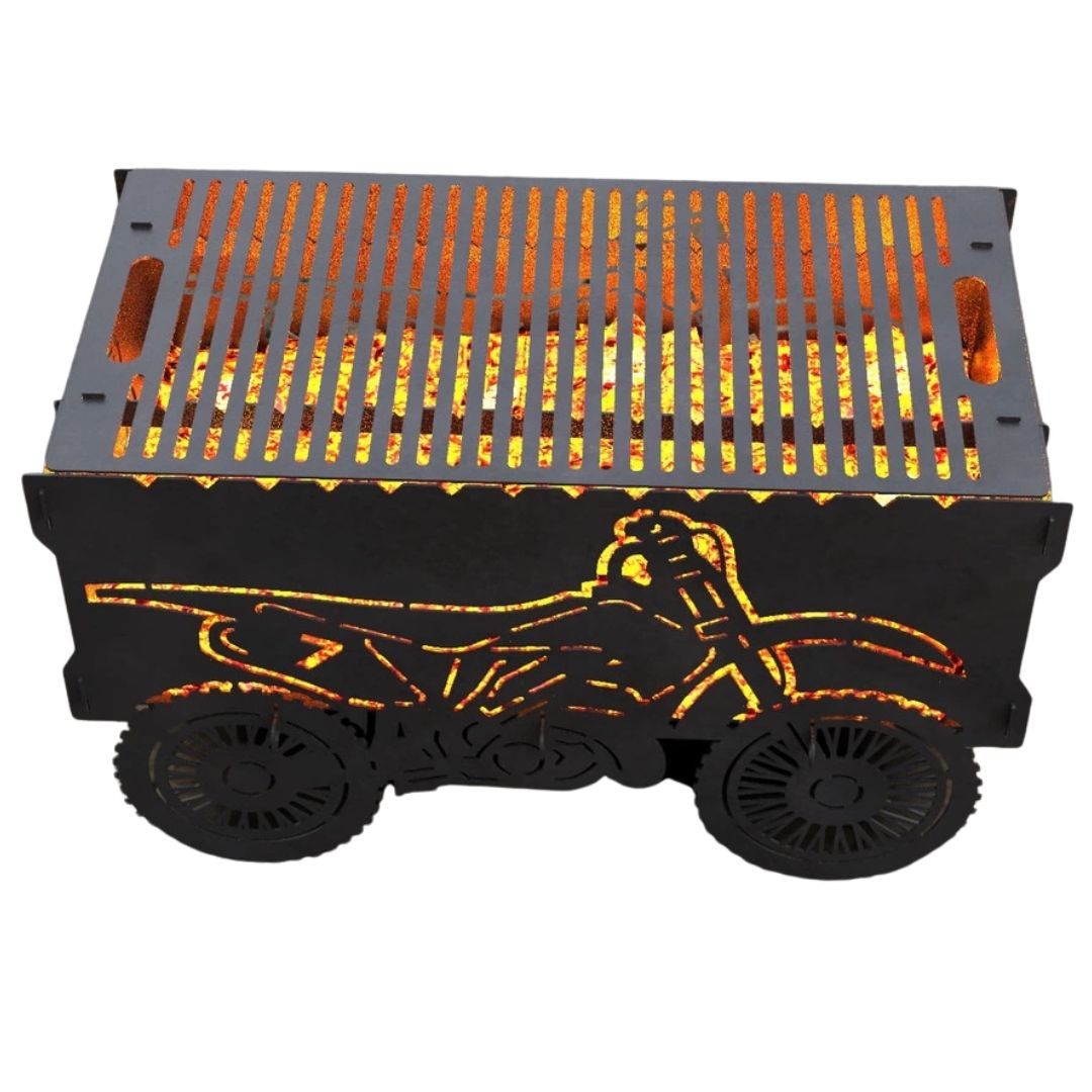 Мангал-гриль Carino Внедорожный мотоцикл разборной 855х436х509 мм, металл 3 мм без покрытия