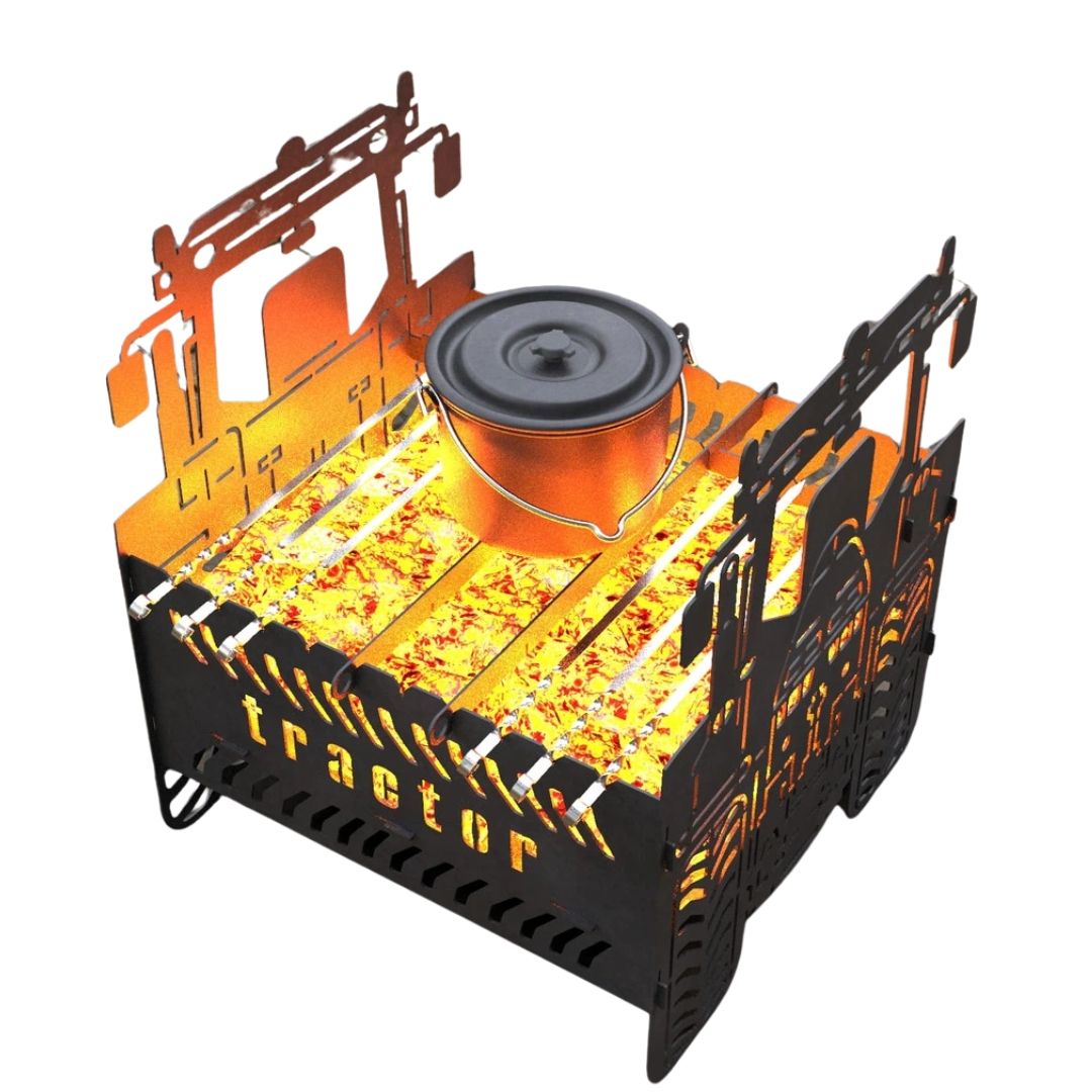 Мангал-гриль Carino Трактор разборной 566х560х664 мм, металл 3 мм без покрытия