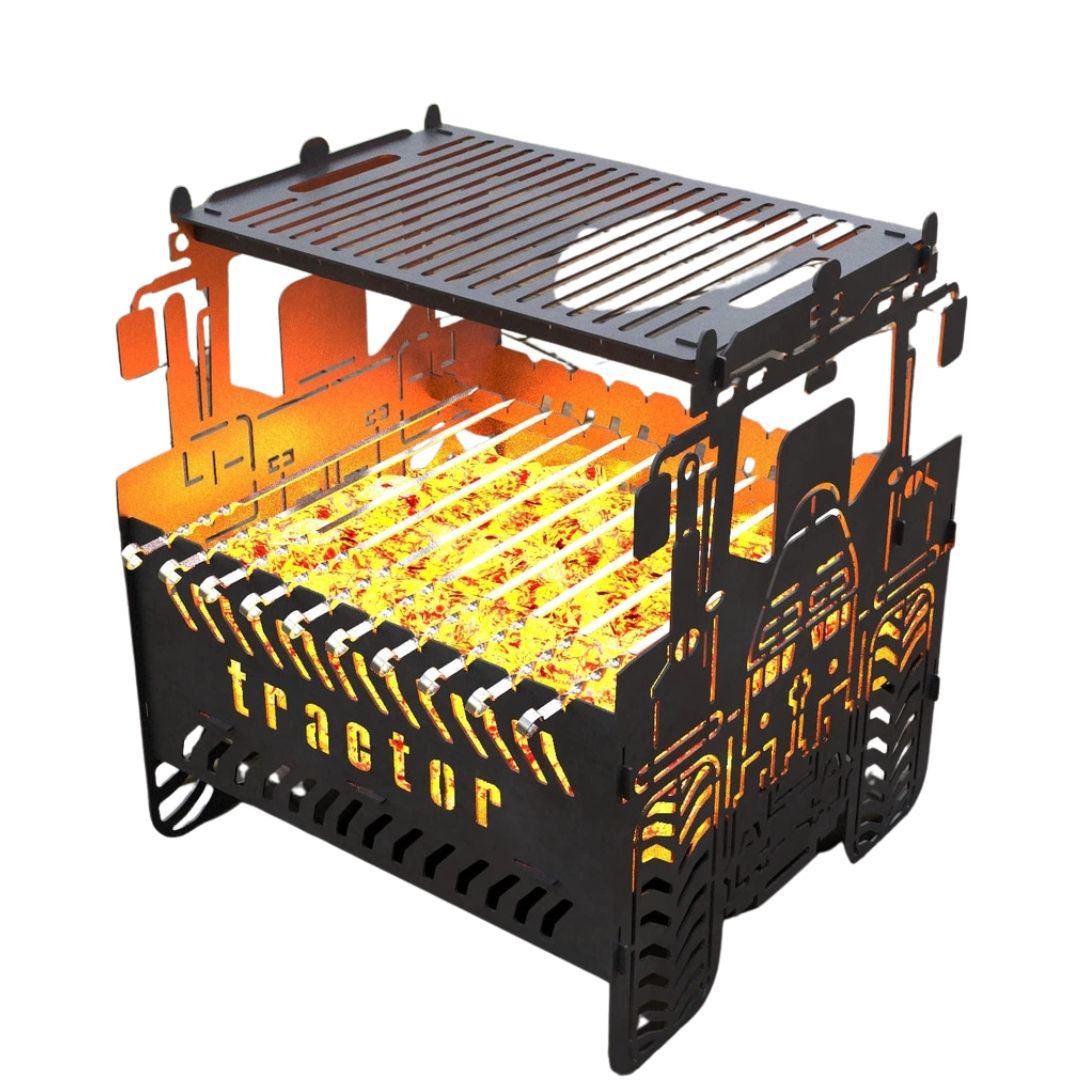 Мангал-гриль Carino Трактор разборной 566х560х664 мм, металл 3 мм без покрытия