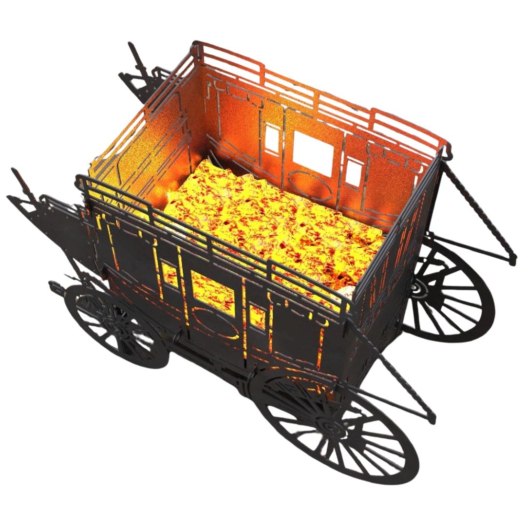 Мангал-гриль Carino Карета разборной 964х440х700 мм, металл 3 мм без покрытия