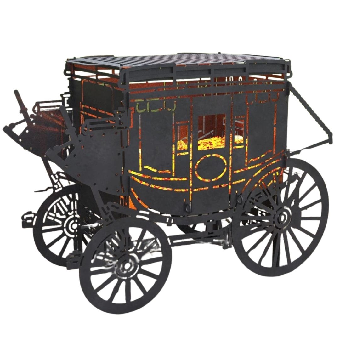 Мангал-гриль Carino Карета разборной 964х440х700 мм, металл 3 мм без покрытия