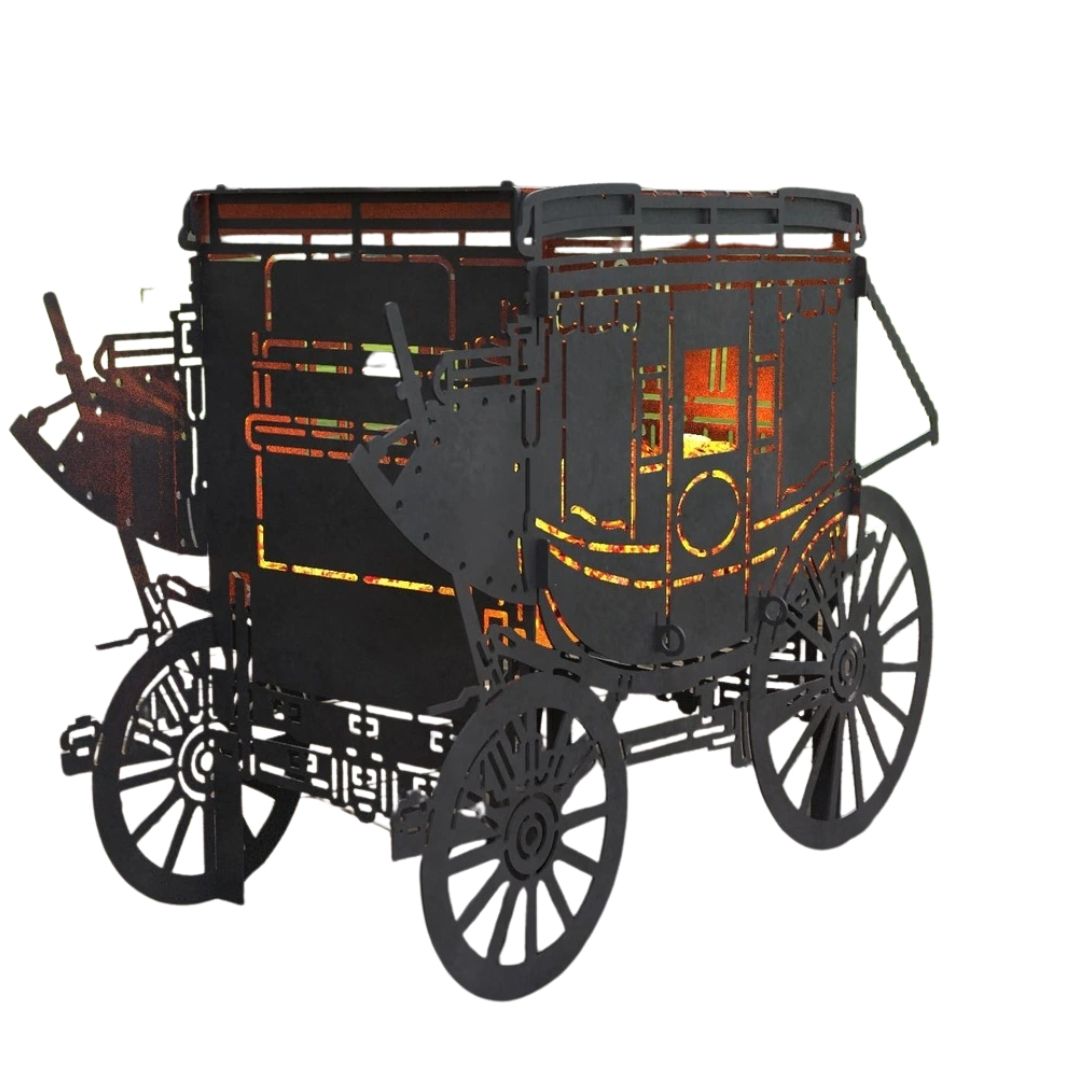 Мангал-гриль Carino Карета разборной 964х440х700 мм, металл 3 мм без покрытия