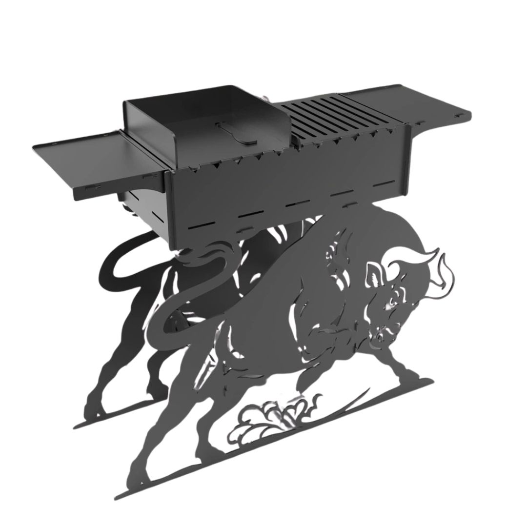 Мангал-гриль Carino Бык разборной 1014х33х964 мм, металл 3 мм без покрытия