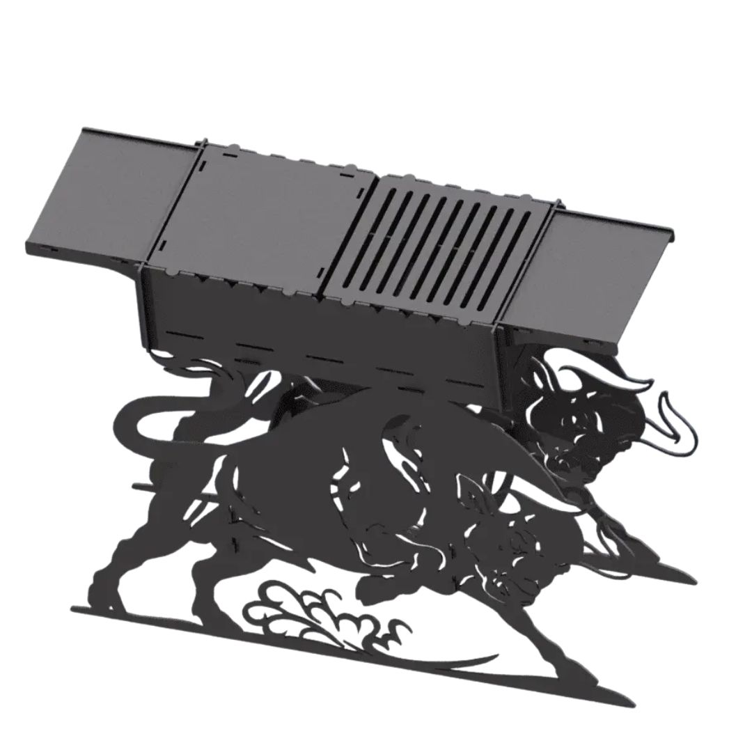 Мангал-гриль Carino Бык разборной 1014х33х964 мм, металл 3 мм без покрытия