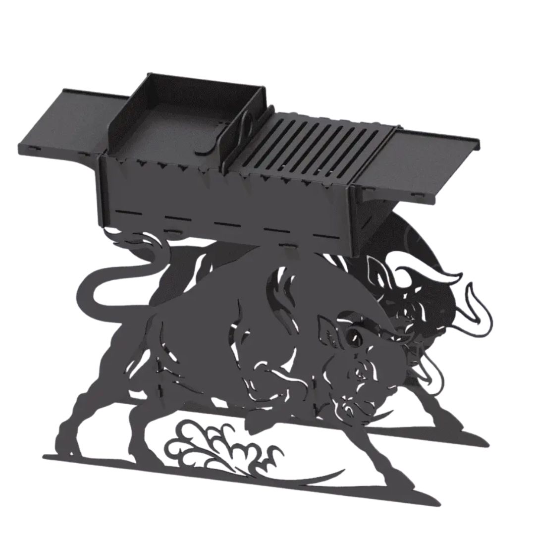 Мангал-гриль Carino Бык разборной 1014х33х964 мм, металл 3 мм без покрытия