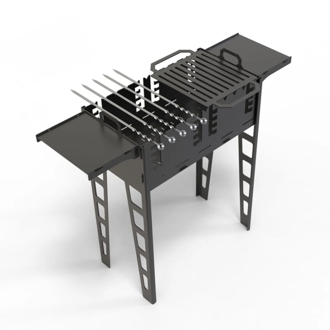 Мангал-гриль Carino Титан разборной 1006х422х870 г, металл 3 мм без покрытия