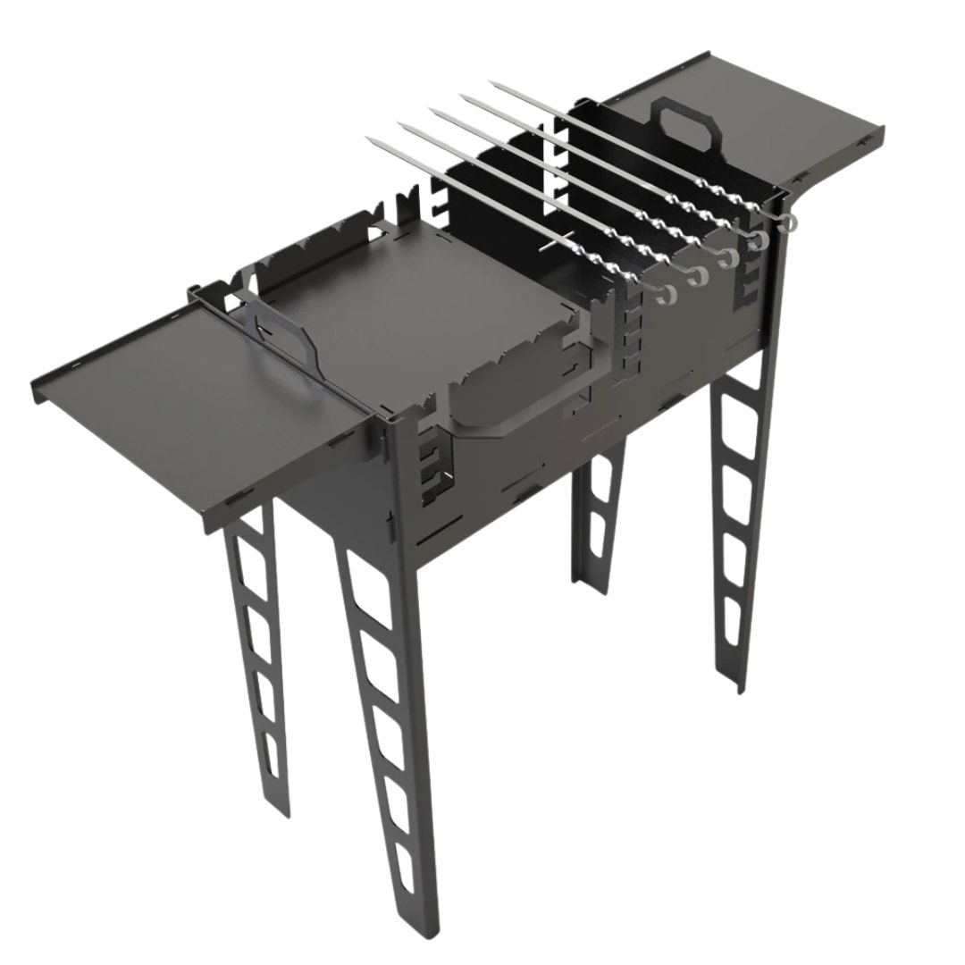 Мангал-гриль Carino Титан разборной 1006х422х870 г, металл 3 мм без покрытия
