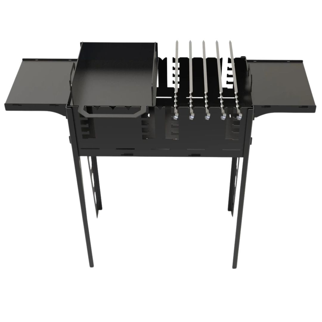 Мангал-гриль Carino Титан разборной 1006х422х870 г, металл 3 мм без покрытия