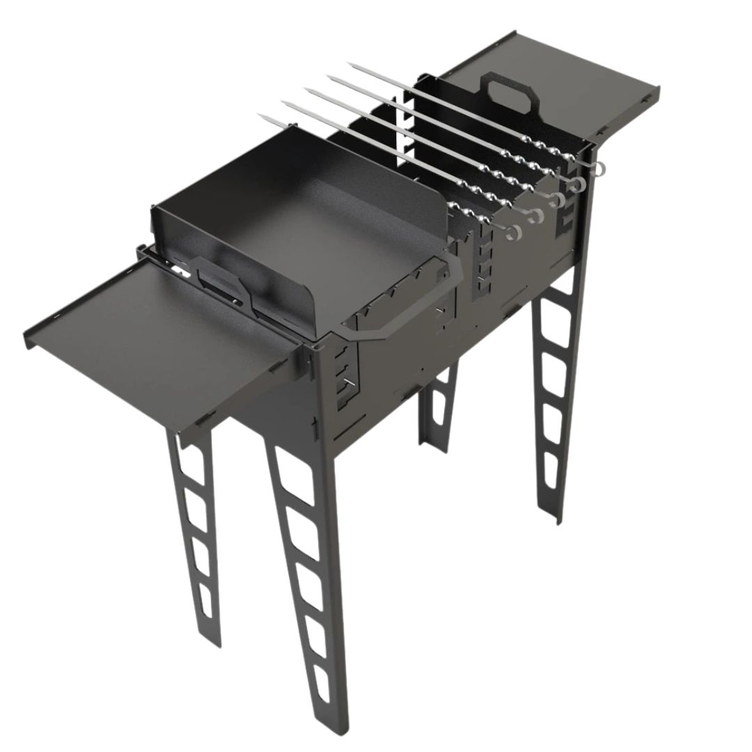 Мангал-гриль Carino Титан разборной 1006х422х870 г, металл 3 мм без покрытия