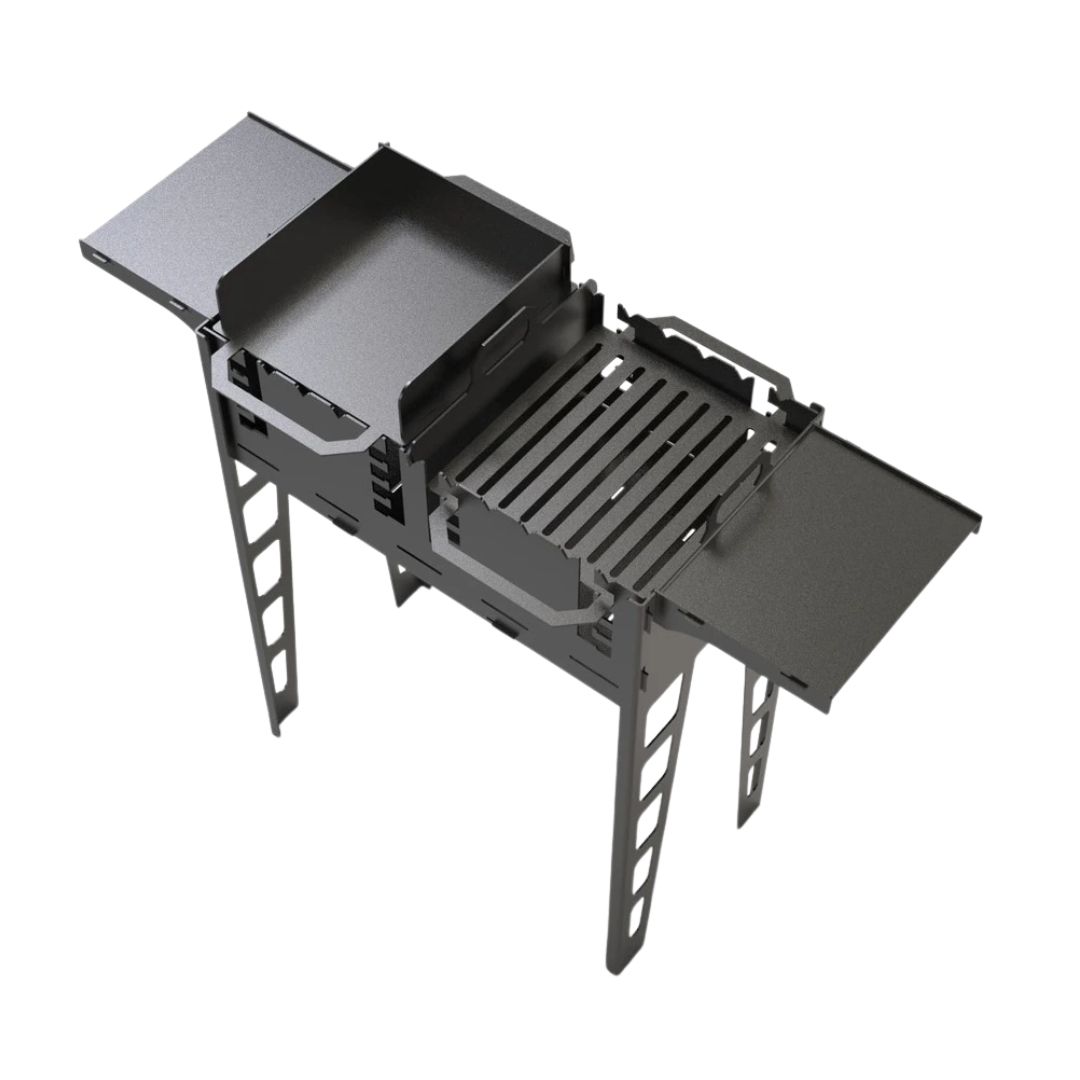 Мангал-гриль Carino Титан разборной 1006х422х870 г, металл 3 мм без покрытия