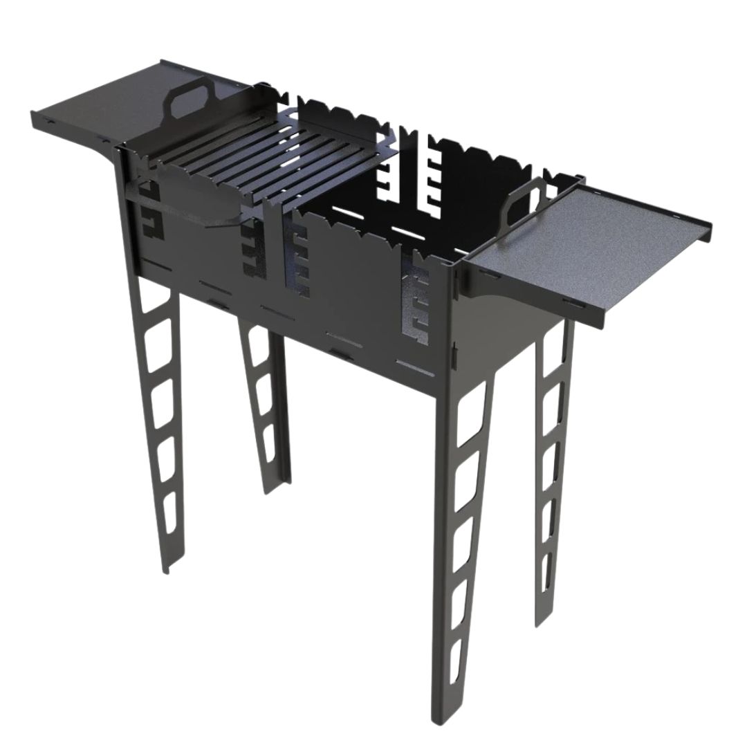 Мангал-гриль Carino Титан разборной 1006х422х870 г, металл 3 мм без покрытия