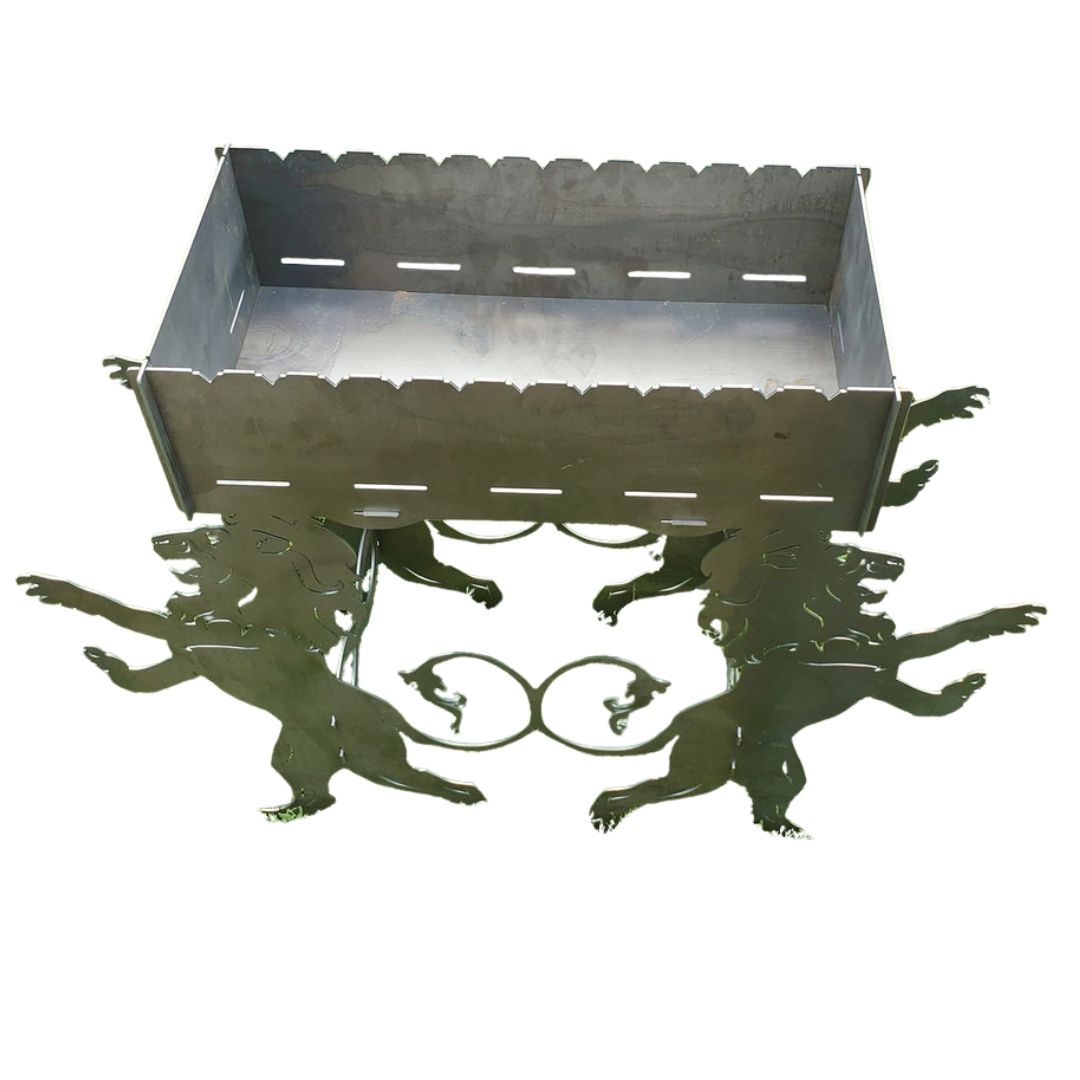 Мангал-гриль Carino Лев разборной 1010х330х964 мм, металл 3 мм без покрытия