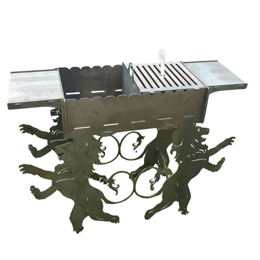 Мангал-гриль Carino Лев разборной 1010х330х964 мм, металл 3 мм без покрытия