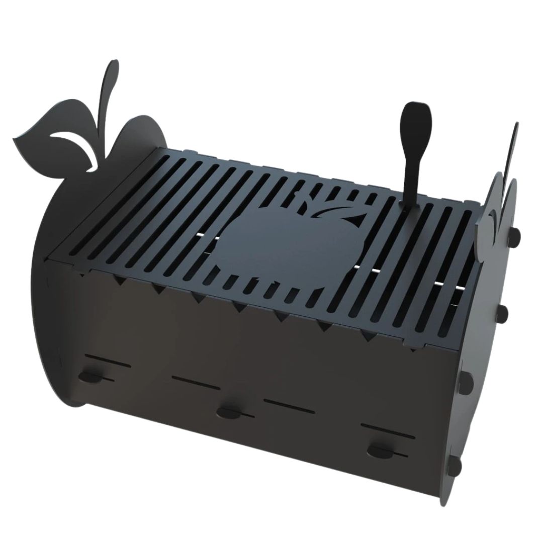 Мангал-гриль Carino Яблоки разборной 537х383х437 мм, металл 3 мм без покрытия