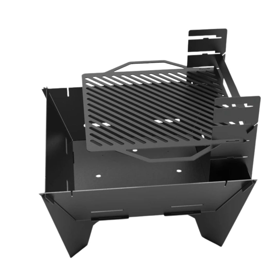 Мангал-гриль Carino квадратный V4 800 мм разборной 813х813х800 мм, металл 3 мм без покрытия