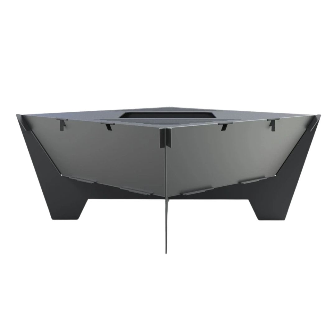 Мангал-гриль Carino квадратный 800 мм разборной 812х812х400 мм, металл 3 мм без покрытия