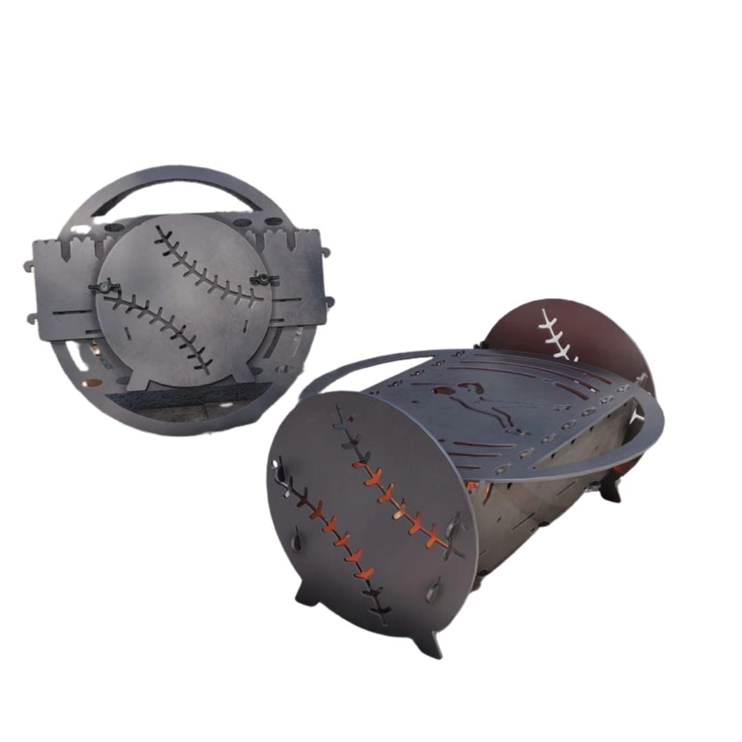 Мангал-гриль Carino Бейсбол разборной 530х300х300 мм, металл 3 мм без покрытия