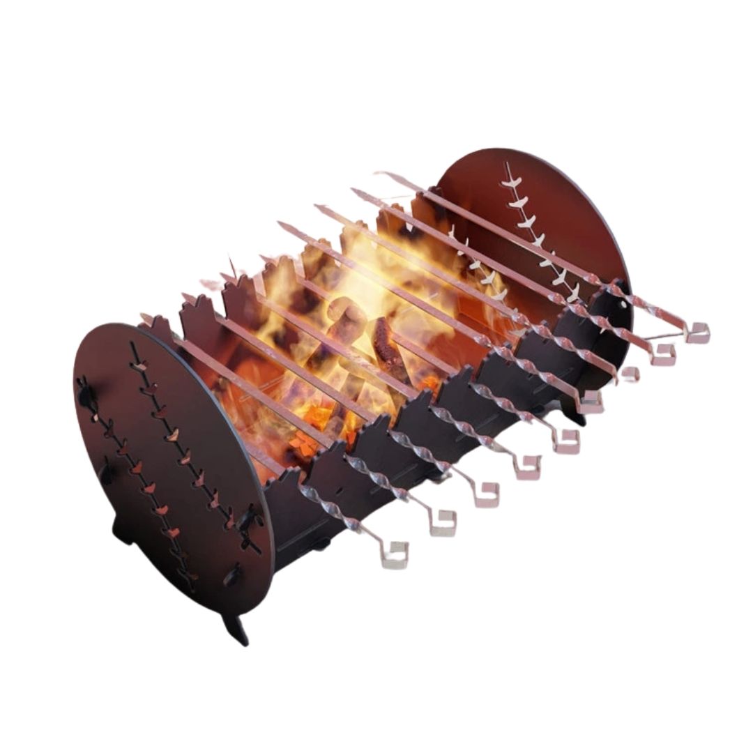 Мангал-гриль Carino Бейсбол разборной 530х300х300 мм, металл 3 мм без покрытия