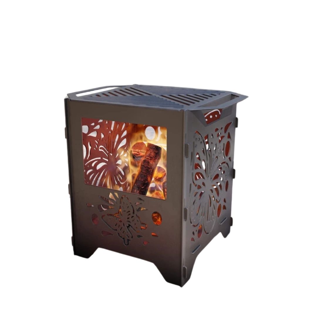 Корзина с грилем мангал-барбекю Carino Бабочка V3 513х393х500 мм, металл 3 мм без покрытия