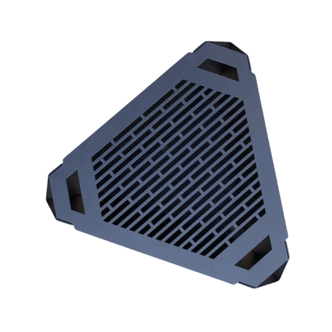 Чаша для костра Carino с грилем треугольная 800 мм разборная 820х760х245 мм, металл 3 мм без покрытия