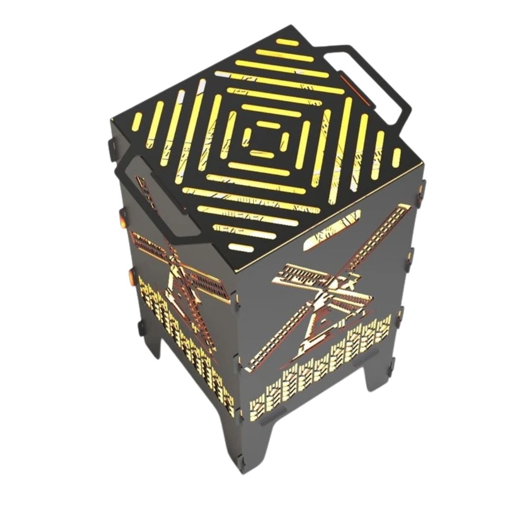 Мангал-барбекю Carino Мельница разборная 470х380х753 мм, металл 3 мм без покрытия