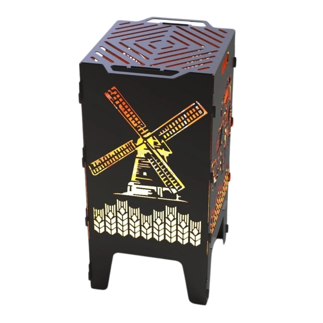 Мангал-барбекю Carino Трактор и Мельница разборной 470х380х753 мм, металл 3 мм без покрытия